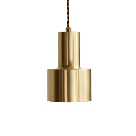 Retro Modern Matt Brass Pendant Light Staunton And Henry