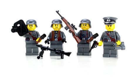 German Ww2 Soldiers Squad Made With Real Lego® Minifigures