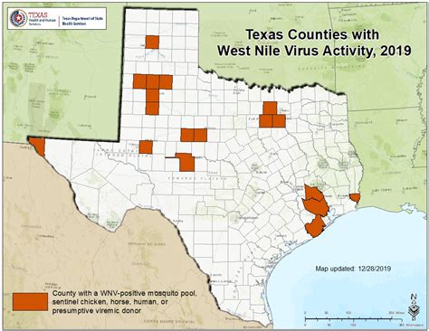2019 Texas West Nile Virus Maps Texas Dshs