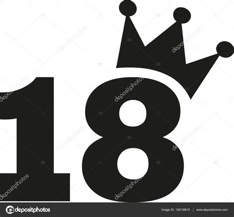 18th Birthday Number Crown — Stock Vector © Miceking 139138610