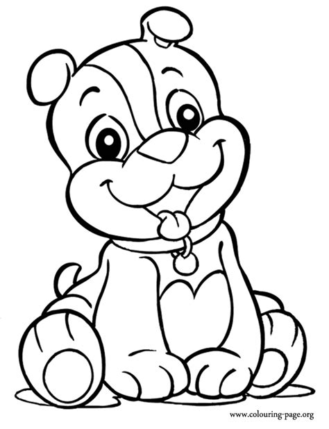 Puppy Dog In Colouring Pages
