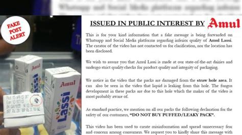 Viral Video Shows Fungus In Lassi Pack Amul Calls It Fake News18