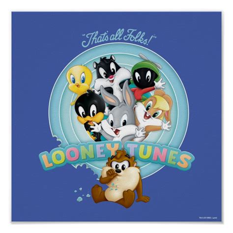 Baby Looney Tunes Logo That S All Folks Poster Artofit