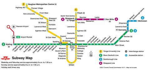 Ttc Map Toronto Map Of Ttc Subway Stations Canada