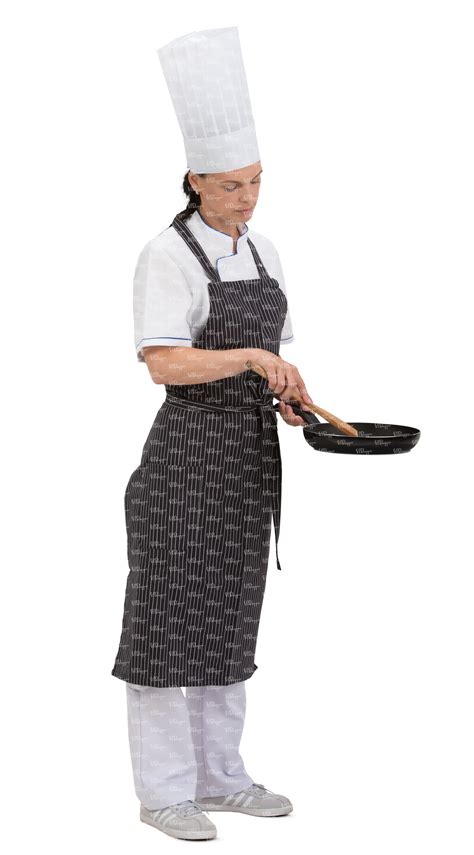 female chef standing with a frying pan - VIShopper