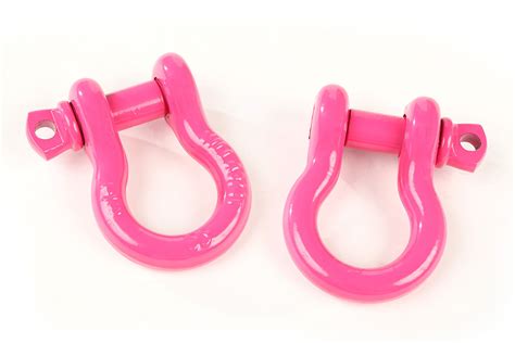 D Ring Shackles 34 Inch Pink Steel Pair