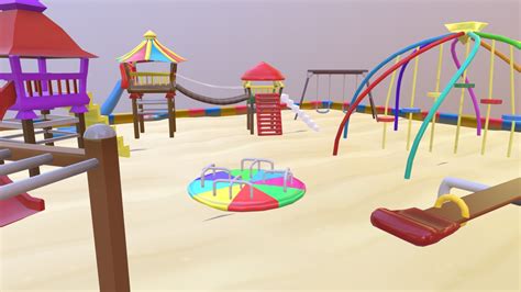 Playground 3d Model By Glittermocha [2c91d95] Sketchfab