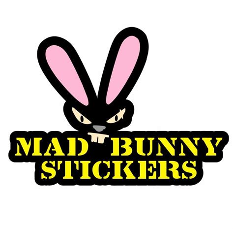 Mad Bunny Stickers Riga