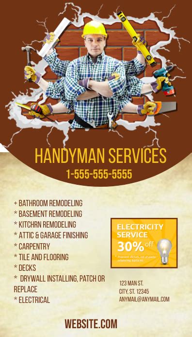 Handyman Business Card Template Postermywall