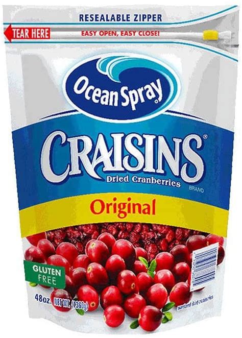 Ocean Spray Original Craisins Dried Cranberries 48 Oz Gluten Free