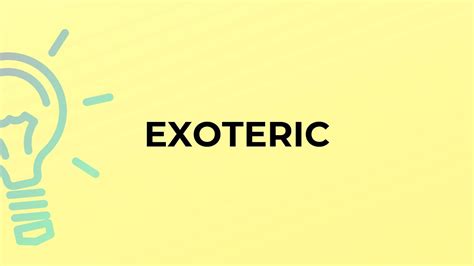 What Is The Meaning Of The Word Exoteric Youtube