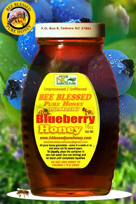 Blueberry Bee Blessed Pure Honey