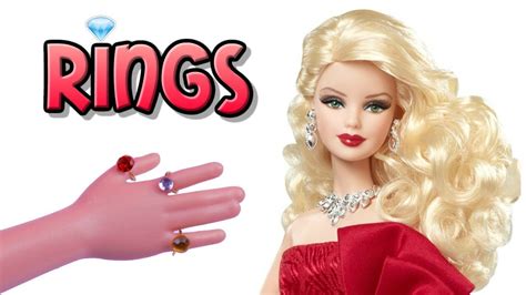 Diy Miniature Barbie Doll Rings Jewelry 💎 How To Make Dollhouse Barbie