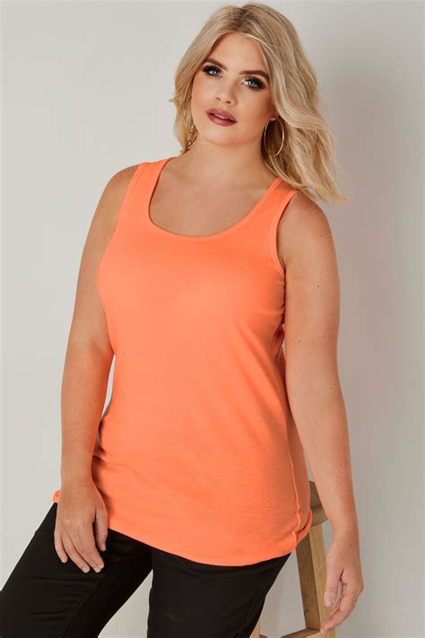 Neon Oranges Tanktop, Große Größen 44-64 | Yours Clothing