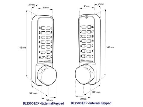 bl2521 ecp tubular latch back to back knurled knob keypads with ecp coding chambers borg locks