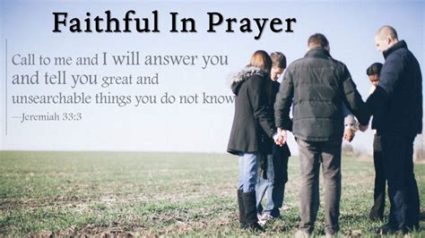 “faithful In Prayer” Jeremiah 333 By Eli Hinijos Sunday Nov 1