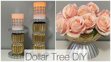 Gold And Silver Decor Diy Candle Holders Dollar Tree Diy Youtube