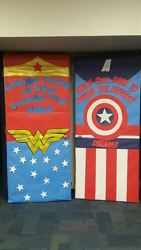 Wonder Woman Captain America Classroom Door Superhero Classroom Theme
