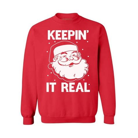 Awkward Styles Awkward Styles Keepin It Real Christmas Sweatshirt