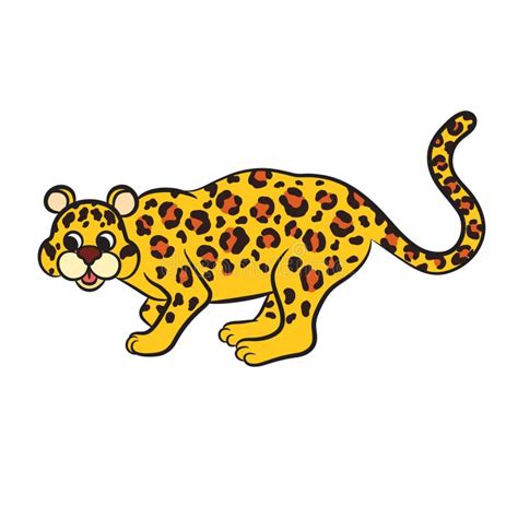 Cute Cartoon Leopard Stock Vector Illustration Of African 56428551