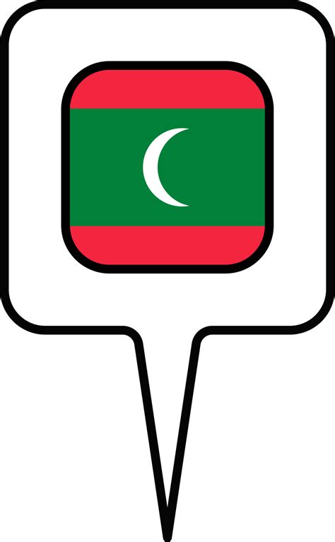 Free Maldives Flag Map Pointer Icon Square Design 22121106 Png With