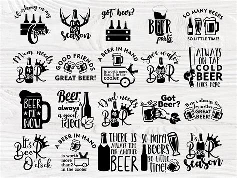 Beer Quotes SVG Beer Svg Bundle Beer Clipart Beer Silhouette B