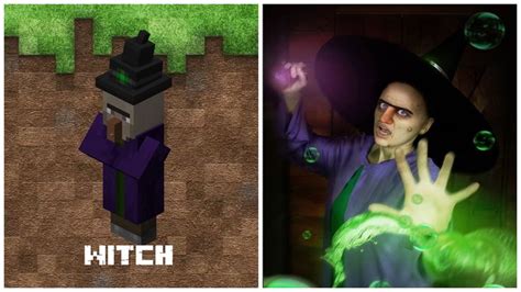 Minecraft Witch In Real Life Characters Mobs Поделки Minecraft