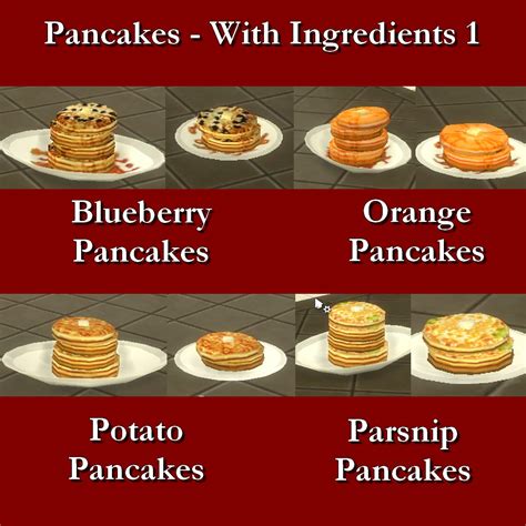 Mod The Sims Custom Food Pancakes With Ingredients 1