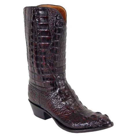 Lucchese Mens Classy Crocodile Caiman And Alligator Cowboy Boots