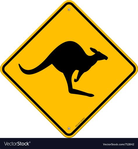 Kangaroo Sign Royalty Free Vector Image Vectorstock