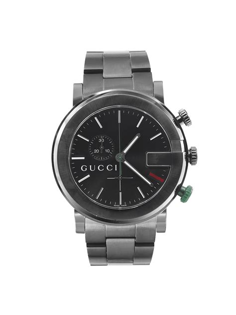Gucci G Chrono Pvd Stainless Steel Black Dial Quartz Mens Watch