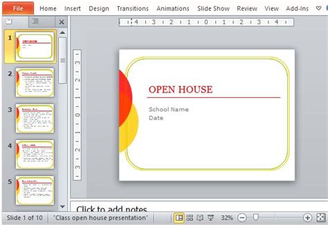 Classroom Open House Powerpoint Template