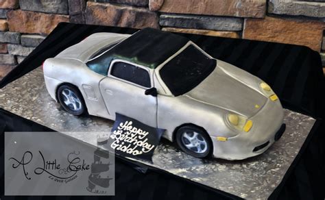 Sculpted Porsche Car Birthday Cake A Little Cake