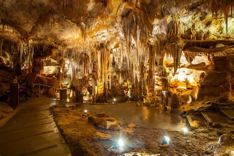 Stalactite And Stalagmite Formations In The Cave Stock Photo Image Of