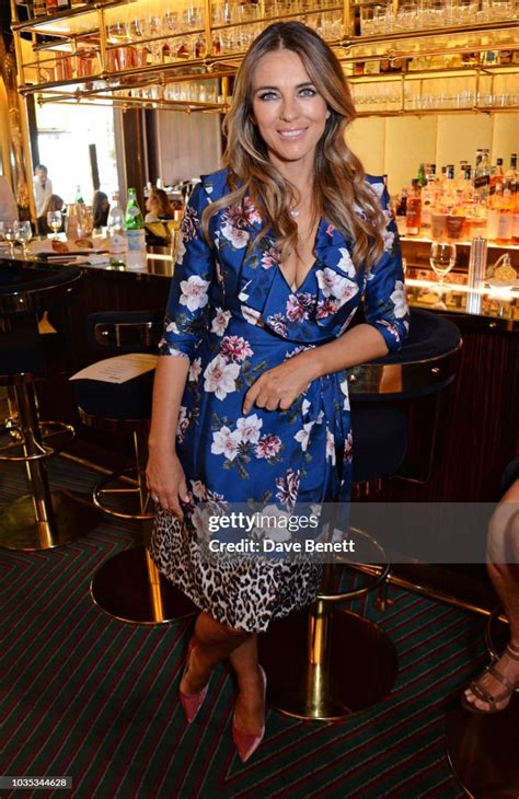 Elizabeth Hurley Attends The Worlds Biggest Coffee Morning Hosted By