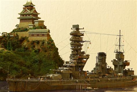 Ijn Bb Fuso Diorama Model Warships Imperial Japanese Navy Model Boats