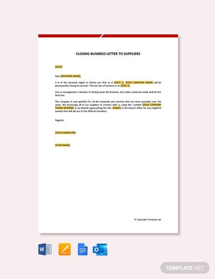 The sad ending of every business is the closure which might be due to serious reasons. FREE Closing Business Letters to Employees Template - Word | Google Docs | Apple Pages | Outlook ...