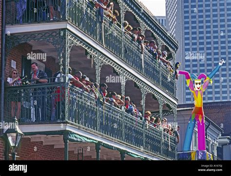 Onlookers At Balconies Of Royal Sonesta Hotel French Quarter Bourbon