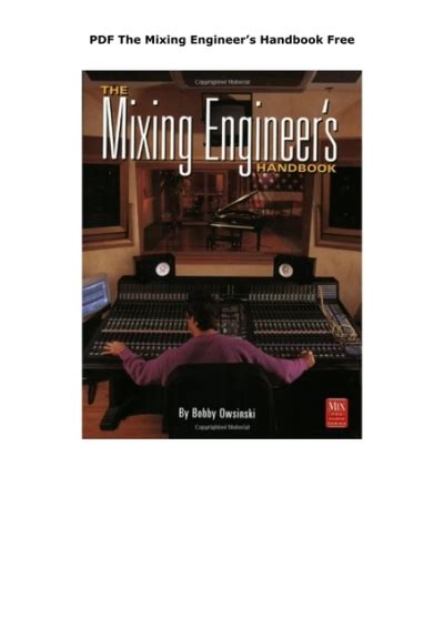 The Mixing Engineers Handbook