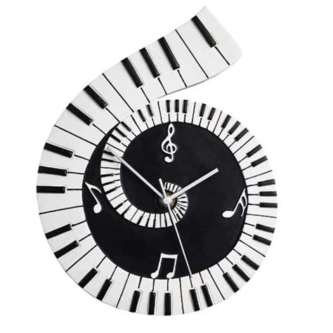 Decoropolis has prepared perfect music vinyl wall designs and unique gifts for musicians: Wall Clock Piano Scroll
