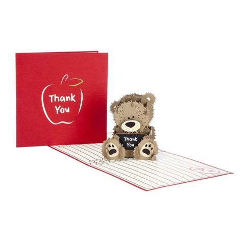 I remember the last time me and my grandma i know a card isn't enough to thank her for everything she've done to me and my family. Thank You Teacher Pop-Up Thank You Greeting Card Blank Inside | Cards
