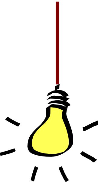 Hanging Lightbulb Clip Art at Clker.com - vector clip art online png image