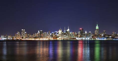Panoramic Photography Skyline Cityscape Nightime Nyc New York