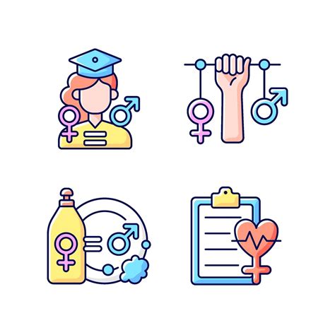 Equal Education Opportunities Rgb Color Icons Set 2129688 Vector Art At