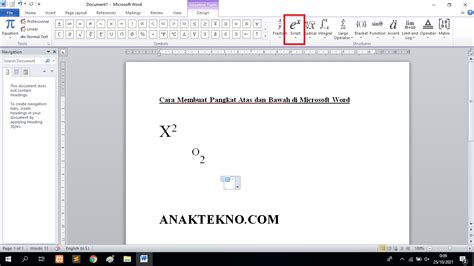Cara Membuat Pangkat Atas Dan Bawah Di Microsoft Word