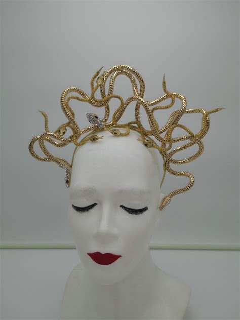 Gold Medusa Snake Headdressfantasy Headdressgorgon Headpiecegold