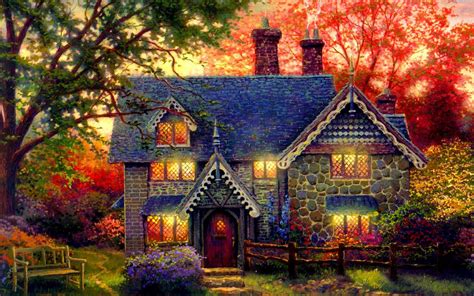 Autumn Cottage Wallpapers Wallpaper Cave