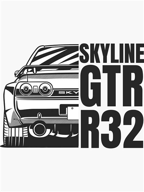 Skyline Gtr R32 Sticker By Motoshift Redbubble