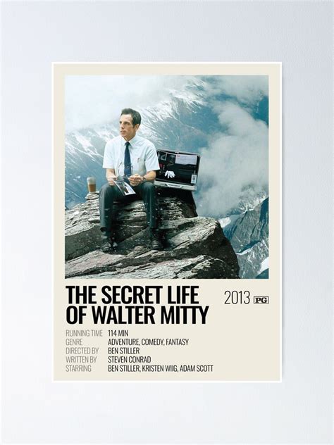 The Secret Life Of Walter Mitty 2013 Movie Poster Poster For Sale