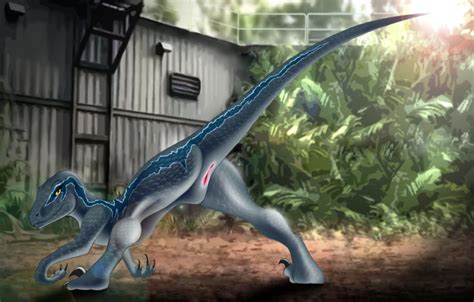 Rule 34 2015 Bent Over Blue Jurassic World Claws Dinosaur Female